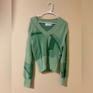 NWOT House of sunny green fuzzy sweater